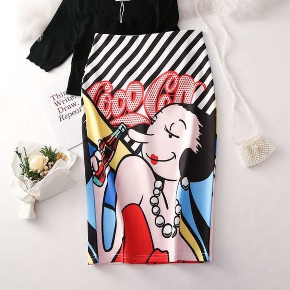 Popeye Coca Cola pencil skirt
